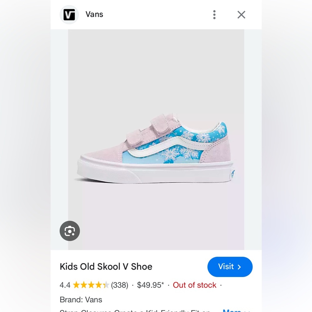 Snowflake Vans Old Skool V Shoe